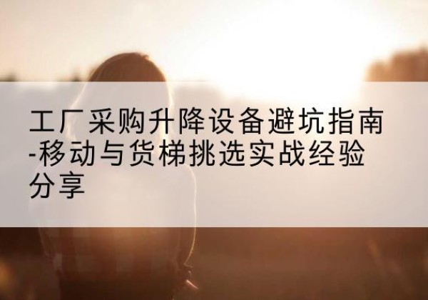 峰峰矿移动式升降机怎么选-工厂采购升降设备避坑指南-移动与货梯挑选实战经验分享